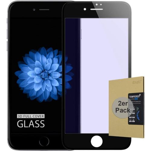 KAL- Fullcover Protection Ecran Pour Iphone 6 / 6S (4,7 Pouces), Pack De 2 Prime Film En Verre Trempé 0.3Mm 9H Ultra Résistant Protecteur, Couverture Complète, Noir