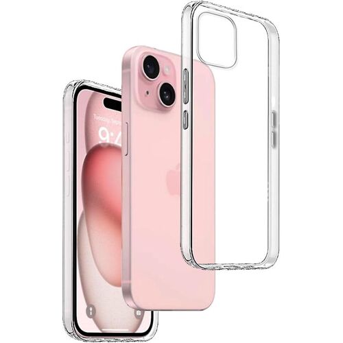 KAL-[Lot De 3] Coque Pour Iphone 15 6,1"", Tpu Transparent En Silicone, Ultra Fine 0.33Mm