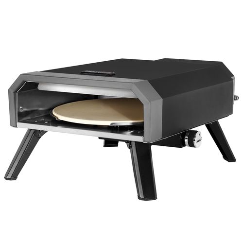 Four à Pizza Gaz Extérieur Royal Gourmet, Barbecue à Pizza de 4 kW avec Pierre Pizza de 33 cm, Allumage Automatique et Pieds Pliables