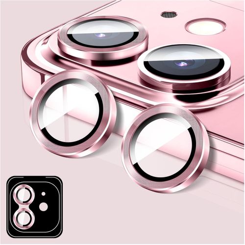 Protecteur D'objectif D'appareil Photo Pour Iphone 13/Iphone 13 Mini, Protecteur D'écran En Verre Trempé Hd Pour Appareil Photo, Anneaux Métalliques À Alignement Automatique