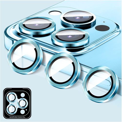 Kal-Protecteur D'objectif D'appareil Photo Pour Iphone 15 Pro/Iphone 15 Pro Max, Protecteur D'écran En Verre Trempé Hd Pour Appareil Photo, Anneaux Métalliques À Alignement Automatique