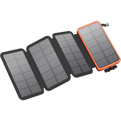 Chargeur Solaire 25000mah, Solaire Batterie Externe Avec Double Sortie Usb 3,0a Et 4 Panneaux Solaires Pliables Chargeur Portable Pour Smartphone, Tablette, Camping Et Plus (Orange)[Z547]