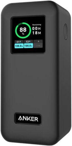 KALANKA-Coque Compatible avec Anker Prime 20000mAH 200W Power Bank, Étanche à la Poussière, Anti-Chute, Silicone Étui de Protection Compatible avec Anker Prime 20000mAH 200W Power Bank. Noir