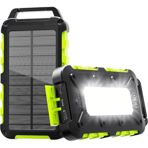 Chargeur Solaire 26800mah Pd 15w Batterie Externe Solaire Avec Une Entrée Type-C Charge Rapide Et 2 Ports Usb Solar Power Bank Imperméable Compatible Avec Téléphone Tablette Camping Noir