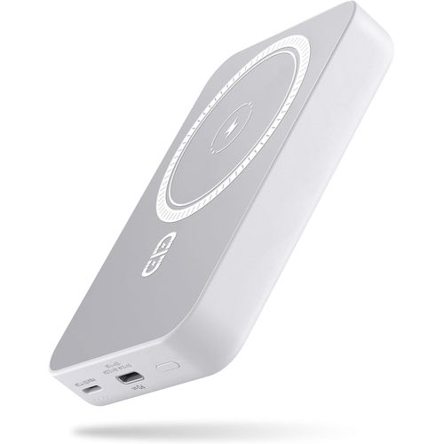 Batterie Externe Magnétique Powerbank: 10000mah Portable Power Bank Magnetic Sans Fil Chargeur Avec Pd 20w Câble Usb-C | Compatible Avec Iphone15 14 13 12 Pro Promax