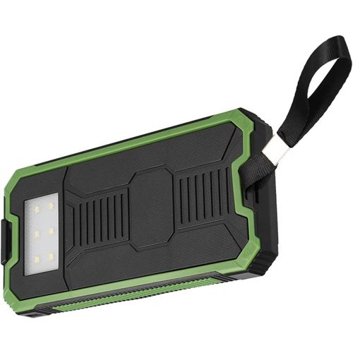 Chargeur Portable Solaire 20000mah,Double Usb,Charge Rapide,Panneau Solaire Monocristallin,Économique En Énergie,Pour Téléphones Et Appareils Usb,Vert