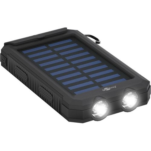 Kalcx-49216 Batterie Externe Solaire 8000 Mah Pour L'extérieur Avec Lampe De Poche/Portable Power Bank/Chargeur Avec 2 Sorties Usb A/Batterie De Secours Universel Pour Telephone Portable
