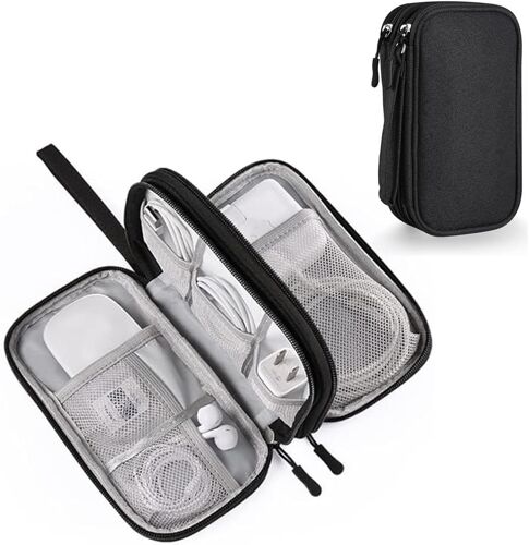 Sac de câble,sac électronique,sac de disque dur,sac de rangement,sac de câble de voyage universel,sac de rangement de câble portable,batterie externe