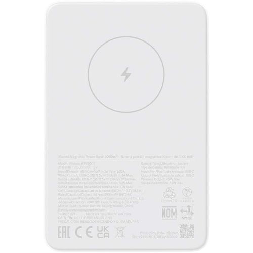 Power Bank 5000 Mah Gl,Charge Magnétique Rapide De 7,5 W Maximum,Attraction Magnétique 10n,1 Port De Sortie,Construit En Sécurité,Sûr Pour Transporter Dans L'avion