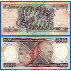 Bresil 5000 Cruzeiros 1980 At 1981 Sign 20 Billet Castello Branco