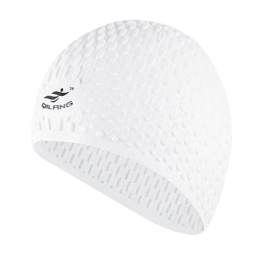 Bonnet De Bain En Silicone Pour Hommes Et Femmes,Grande Taille,Pour Adultes,Haute Élasticité,Protection Des Oreilles,Cheveux Longs,Sport,Ultra-Fin,2023 - Type White