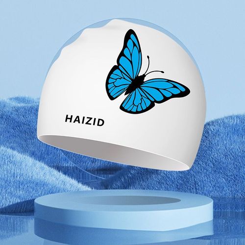 Bonnet De Bain Élargi Pour Femmes,Cheveux Longs,Confortable,Imprimé,En Silicone,Étanche,Protection Des Oreilles,Accessoires De Piscine - Type 1104wt