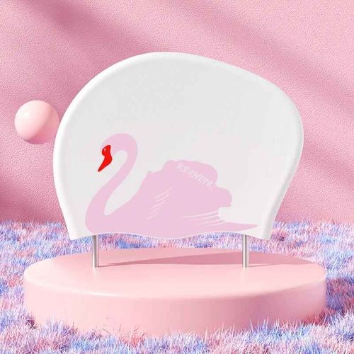 Bonnet De Bain Pour Femmes,Cheveux Longs,Protection Des Oreilles,Imperméable,Élastique,En Silicone,Imprimé Cygne,Accessoires De Piscine - Type For Long Hair C