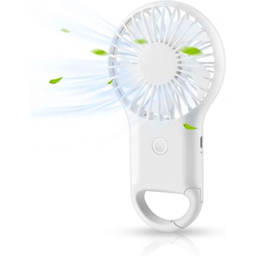 Ventilateur à main portable Mini ventilateur silencieux,rechargeable par USB avec 3 vitesses,avec mousqueton portable,adapté