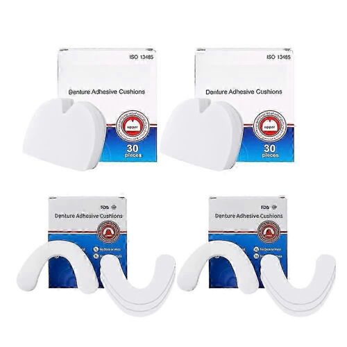 60pcs Coussin Adhésif Pour Prothèse Dentaire Sans Zinc - Durable Et Sûr Maintien Joint Alimentaire (Inférieur) 