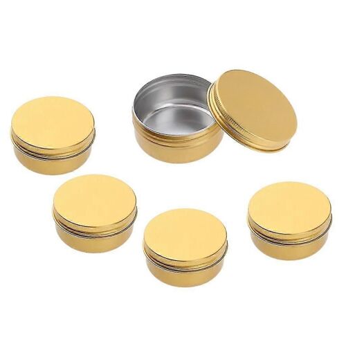 5pcs Vide Maquillage Aluminium Pot Pot Étain Baume À Lèvres Boîte De Stockage 100ml 