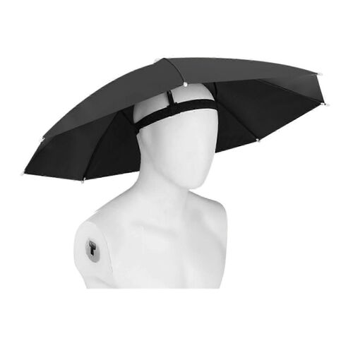 69cm Chapeau Parapluie Protection Uv Mains libres Pare-soleil Chapeau Avec Bandeau Élastique Imperméable Enfants Adultes Pêche En Plein Air Chapeau Parapluie Pliant