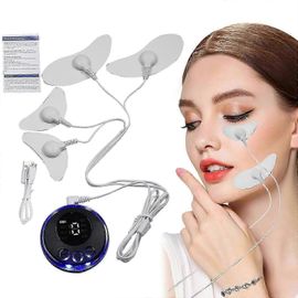 Masseur Facial Raffermissant Exquis Avec Patch,Électrostimulateur Pour Le Visage 8 Modes,Masseur Électrique À Micro-Courant Ems