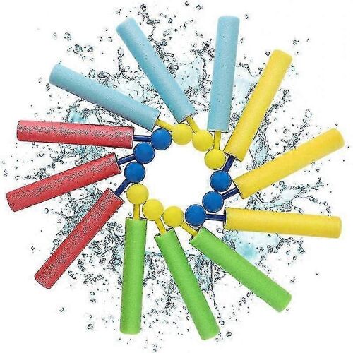 12pcs Water Blaster Pistolets À Eau Pour Enfants Tireur Portable 4 Couleurs 30 Pieds Gamme Enfants Mousse Pistolet À Eau Été Piscine Jouets