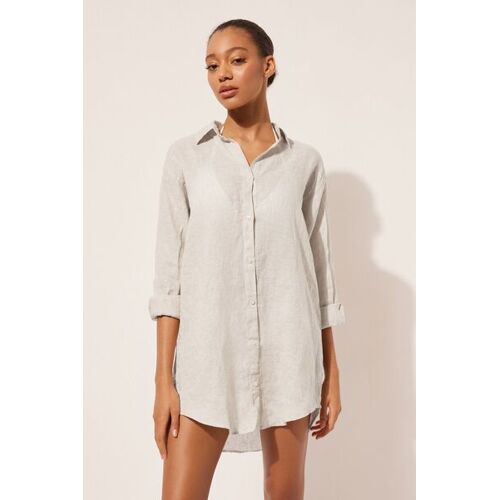 Calzedonia Robe Chemisier En Lin Femme Taille S