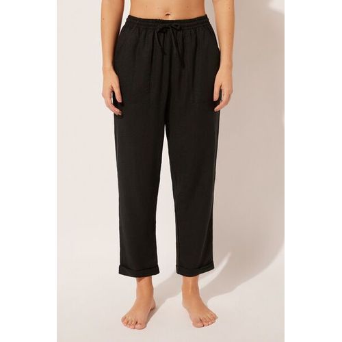 Calzedonia Pantalon En Lin Et Viscose Femme Taille L