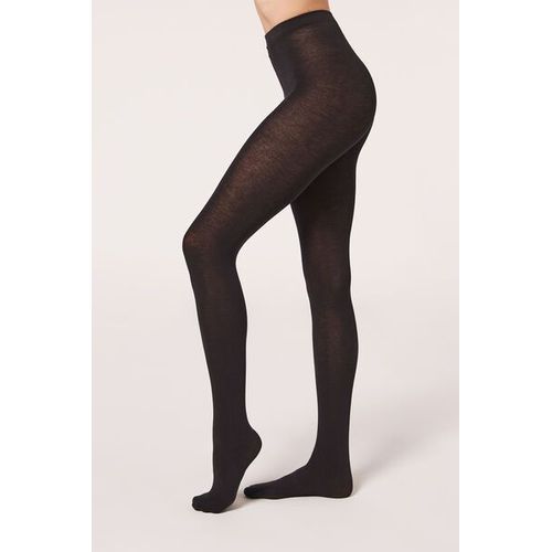 Calzedonia Collant Opaque Thermique Avec Cachemire Femme Noir Taille Xl