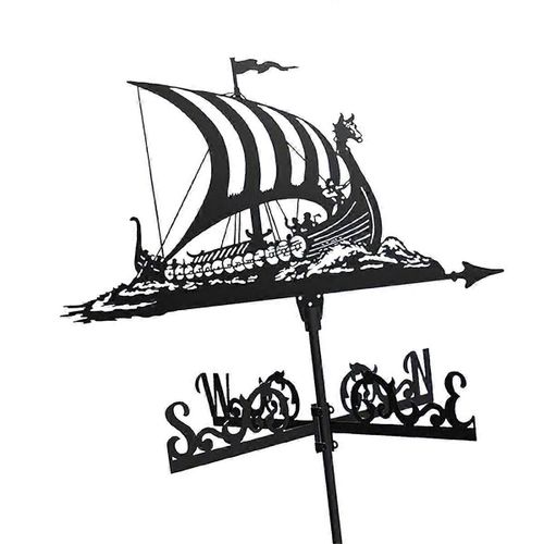 Girouette en métal,girouette de bateau pirate vintage,direction du vent