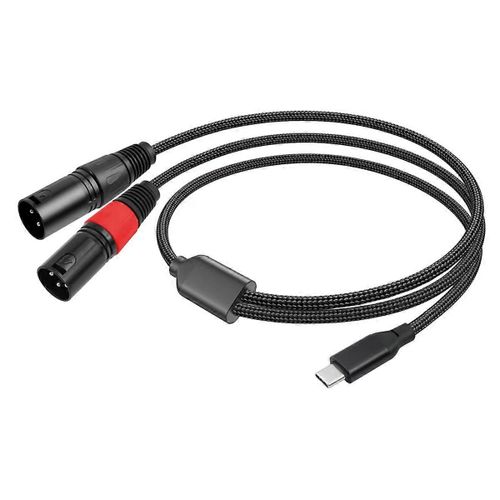 Câble audio stéréo USB Type C mâle vers 2 XLR mâles pour amplificateur,3 mètres