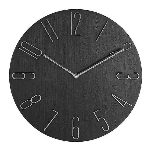 Horloge murale simple 12 pouces salon maison horloge murale horloge montre mode chambre horloge murale-noir