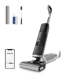 Aspirateur Eau et Poussière sans Fil Dreame H14 AE Aspirateur Laveur, 18 kPa, Lavage à l'eau Claire, Brosse à Deux Bords, Lavage/séchage de la Brosse 60 °C, Double Rotation, Portée à plat à 180°, APP
