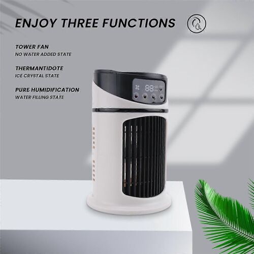 Climatiseur portable pour bureau 6 vitesses vent noir blanc