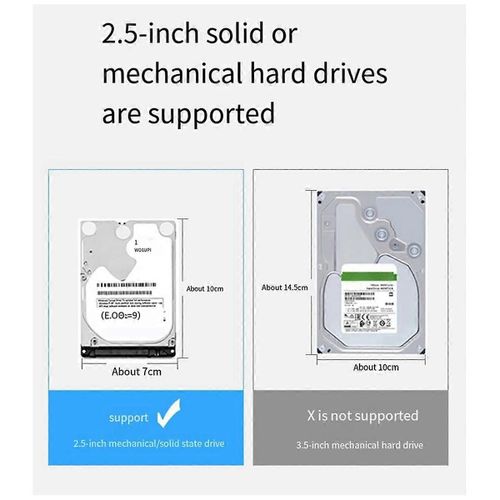 2.5 Boîtier de disque dur d'ordinateur portable sans outil