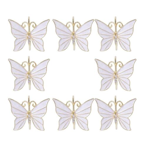 8PCS fleur papillon serviette de table support pour fête de mariage de Pâques,C