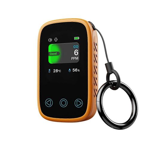 Détecteur de monoxyde de carbone de voyage Mini Alarme de tente de camping,Orange