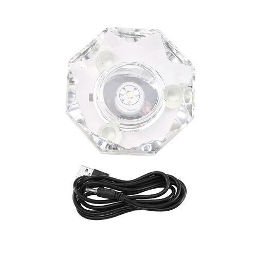 Plaque d'affichage éclairée à base de lumière LED en cristal avec dessus plat