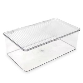 Boîte De Rangement Transparente Pour Bac D'organisation Empilable Moyenne,Maison,Bureau,École