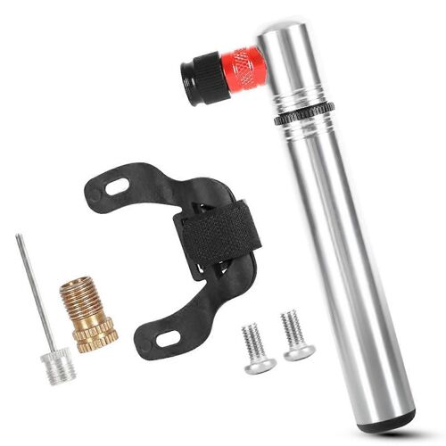 Pompes À Vélo Portables 130psi Mini Pompe À Vélo Argent