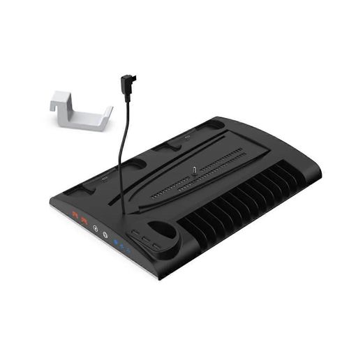 Support De Charge Avec Ventilateur De Refroidissement Pour Ps5 Et Console Ps5 Slim,(Noir)