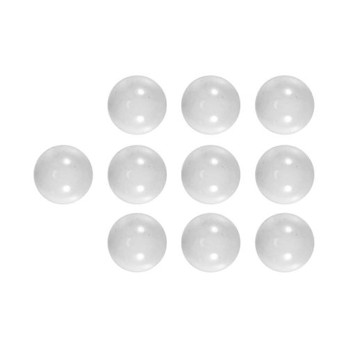 10 Pcs Marbres 16mm billes de verre Culotte boules de verre décoration couleur pépites jouet blanc