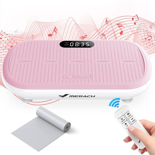 Plateforme Vibrante Merach, 10 Vitesses, 11 Programmes, Led, Bluetooth, Télécommande, Charge Max 200 Kg