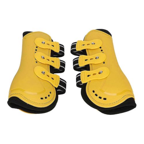 2pcs Cheval Tendon Bottes Ouvert Avant Réglable Respirant Cheval Avant Tendon Bottes Pour L'entraînement Jumpi