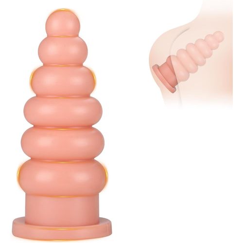 Eryi-Plug Anal Géant Avec Ventouse Xxl Dilatateur Anal Stimulation Du Point G De La Prostate Plaisir Jouets Sexuels Anaux Pour Femmes Et Hommes (Couleur Chair)