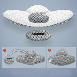 Oreiller Lombaire 3d Avec Hauteur Réglable Pour Dormir Oreiller De Soutien Du Dos Soulagement De La Douleur Pour Le Dos