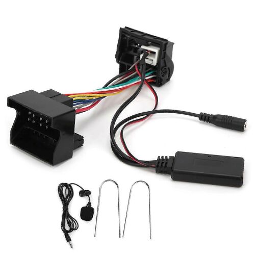 Câble Bluetooth AUX-IN 12 broches Adaptateur audio stéréo avec microphone pour Peugeot 207 307 407 308