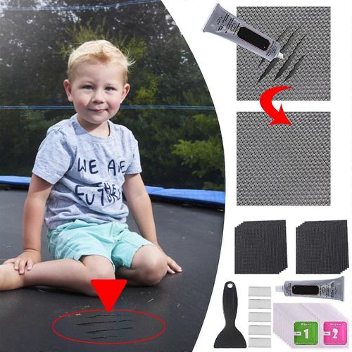 Kit De Reparation De Patchs Pour Trampoline, Trous Ou Dechirures Dans Les Tapis, Nettoyant Pour Sol 1 Ml, Desodorisant Pour Tapis, Poudre, Accessoires De Salle De Bain Haute Pression, Eau De Javel, Liquide De Nettoyage