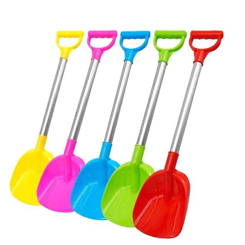 Lot de 5 pelles à neige carrées pour enfants, jouets pour l'hiver, petites pelles à creuser avec pelle en plastique pour la plage