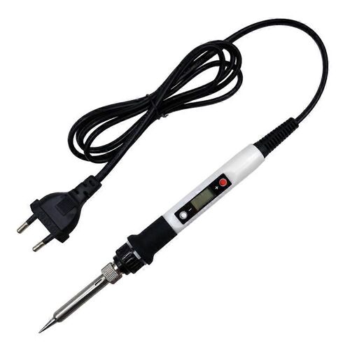 Fer à souder LCD à température réglable Outil de soudage UE Plug Blanc