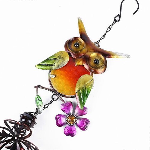 Accueil Mode Décoration Carillon éolien en métal Hibou Carillon éolien B