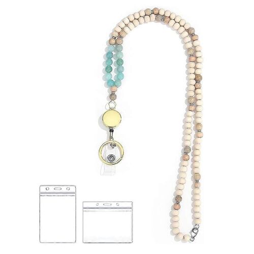 pour clés Longes rétractables pour porte-badges d'identification Amazonite