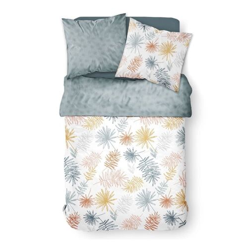 Parure De Lit Coton 2 Personnes Imprimé Floral 240x260 Cm
